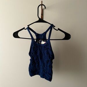 NWT Free People Movement royal blue crop tank